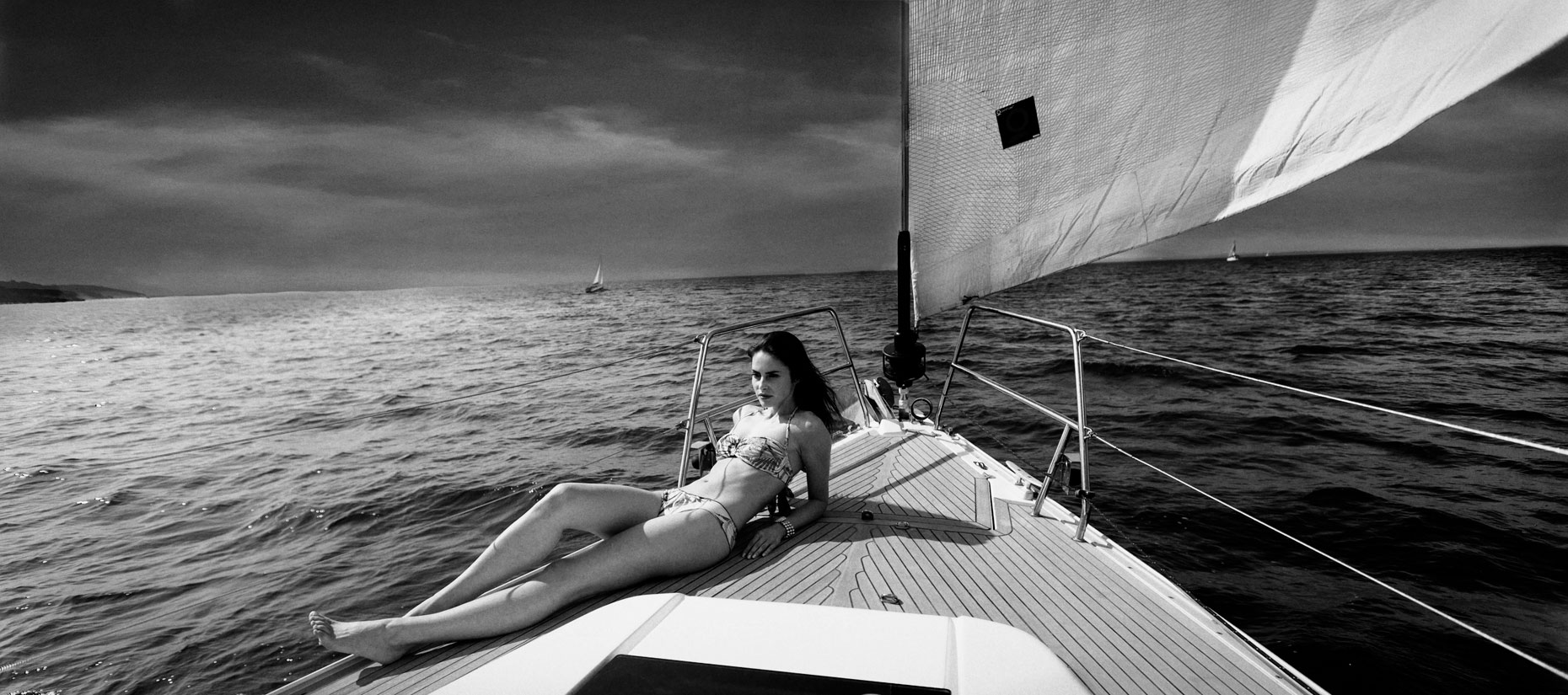 mila bernote,swimwear,bikini,beauty,fashion photography,sailboat,black and white,bill heuberger,william heuberger_20140731_118-2_SG_MASTER-copy